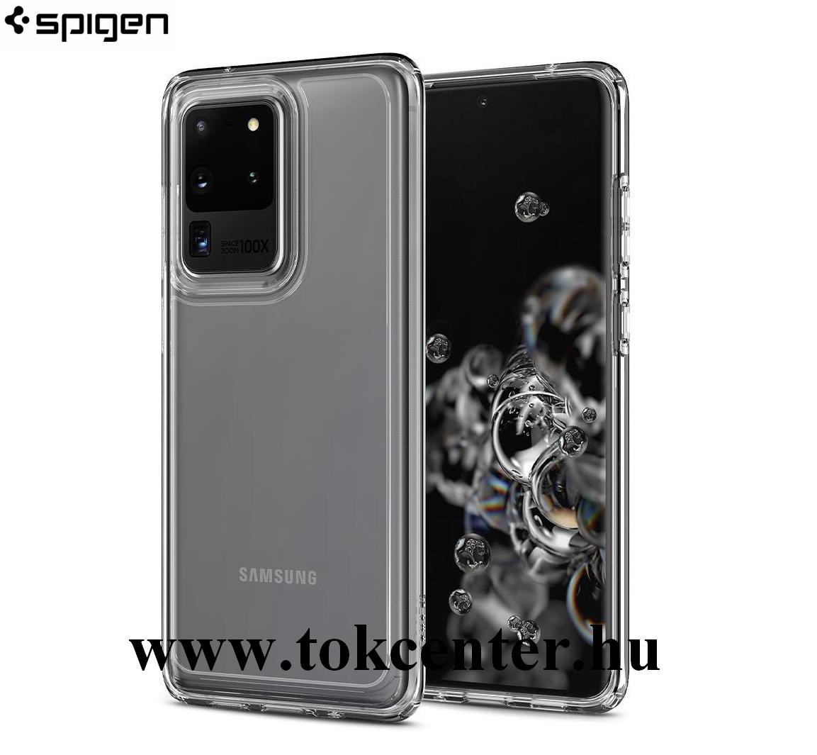Samsung Galaxy S20 Ultra (SM-G988F) / S20 Ultra 5G (SM-G988B) SPIGEN ULTRA HYBRID műanyag telefonvédő (közepesen ütésálló, szilikon keret, légpárnás keret) ÁTLÁTSZÓ (ACS00713)