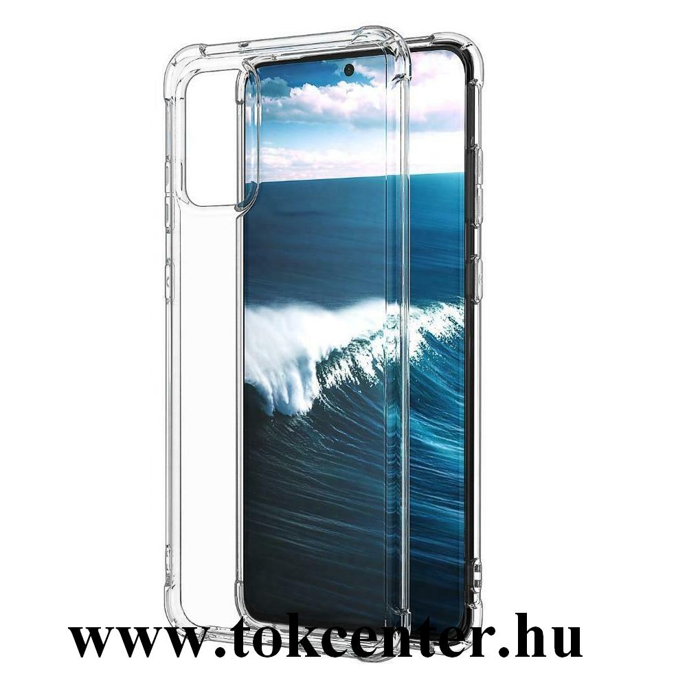 Samsung Galaxy A41 (SM-A415F) Szilikon telefonvédő (közepesen ütésálló, légpárnás sarok) ÁTLÁTSZÓ