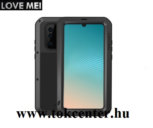 Huawei P30 Pro LOVE MEI Defender telefonvédő gumi (ütésálló, fém keret) FEKETE