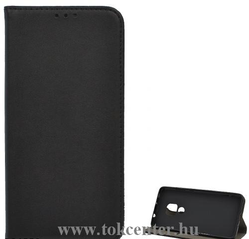 Xiaomi Redmi Note 9 Tok álló, bőr hatású (FLIP, oldalra nyíló, asztali tartó funkció) FEKETE