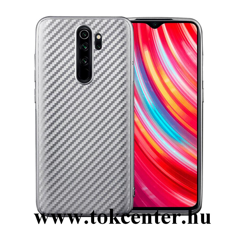 Xiaomi Redmi Note 8 Pro Szilikon telefonvédő (karbon minta) EZÜST