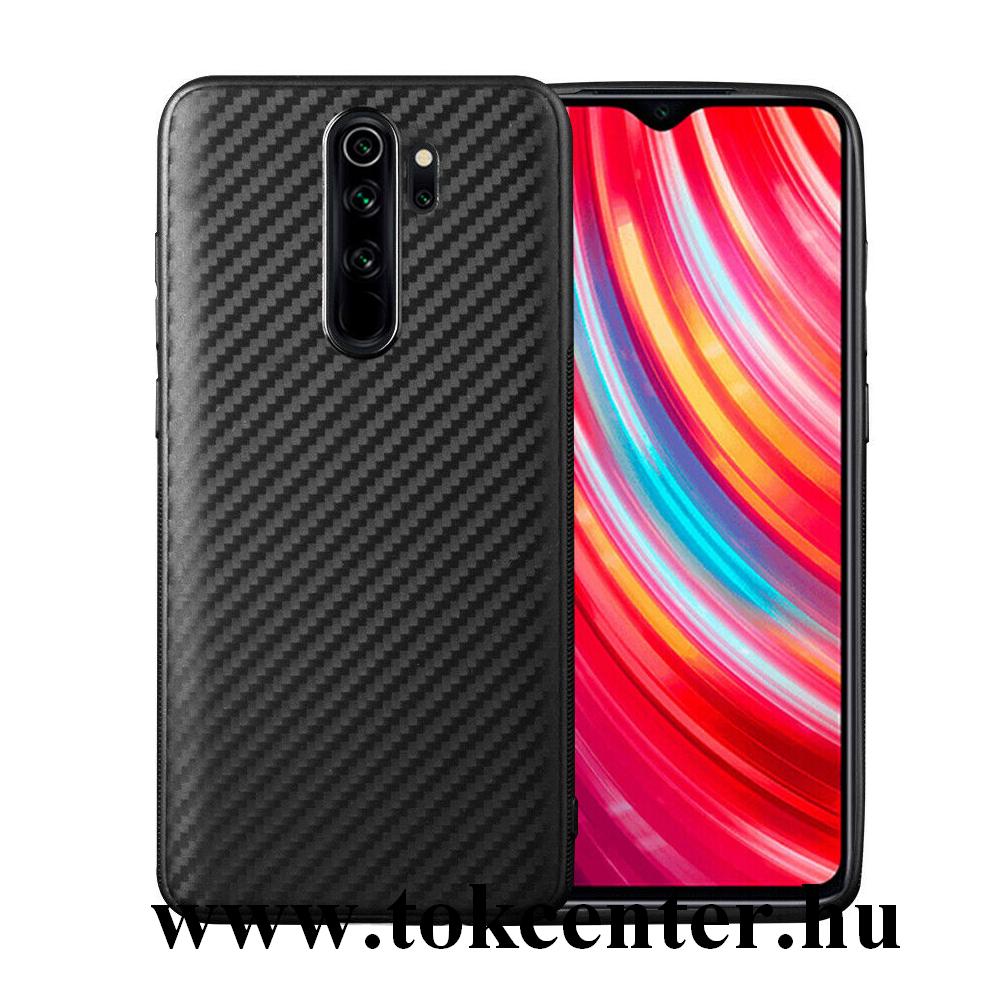 Xiaomi Redmi Note 8 Pro Szilikon telefonvédő (karbon minta) FEKETE