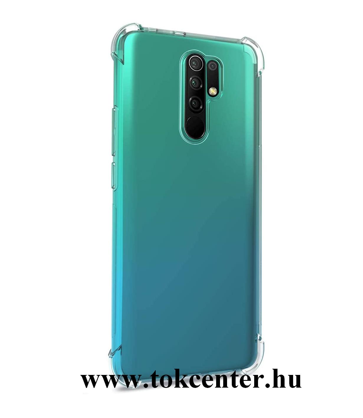 Xiaomi Redmi 9 Szilikon telefonvédő (közepesen ütésálló, légpárnás sarok) ÁTLÁTSZÓ