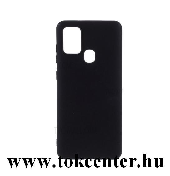 Samsung Galaxy A21s (SM-A217F) Szilikon telefonvédő (matt) FEKETE