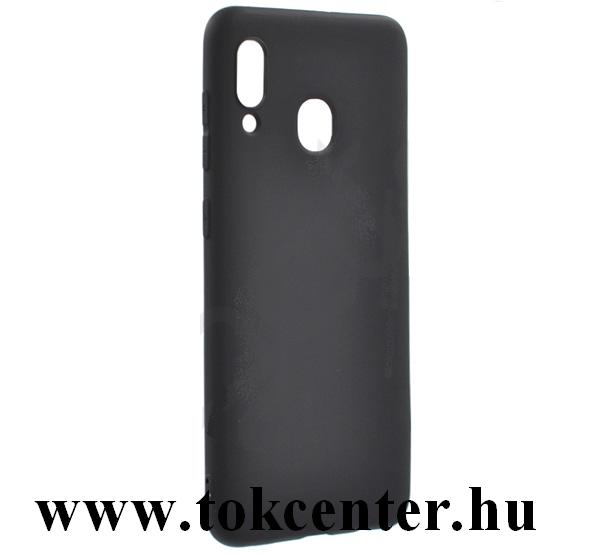 Samsung Galaxy A30 (SM-A305F) Szilikon telefonvédő (matt) FEKETE