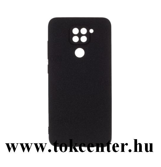 Xiaomi Redmi Note 9 Szilikon telefonvédő (matt) FEKETE
