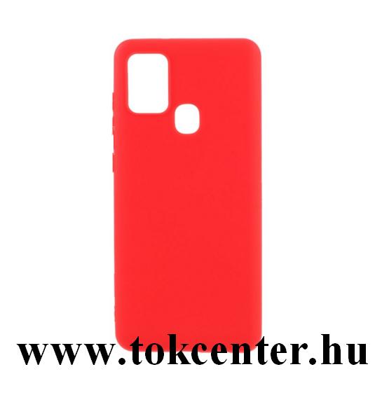 Samsung Galaxy A21s (SM-A217F) Szilikon telefonvédő (matt) PIROS