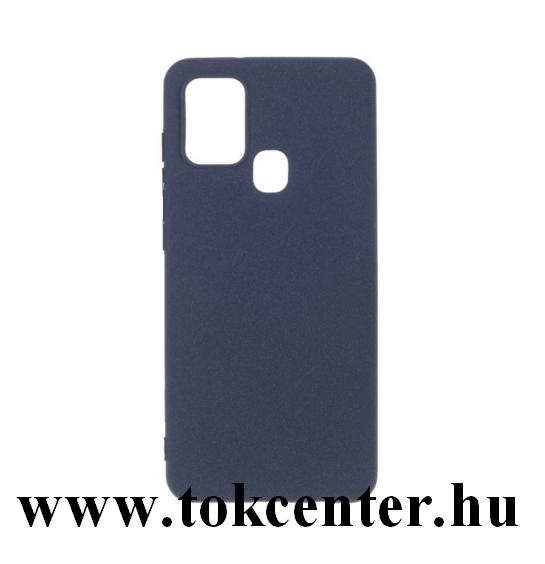 Samsung Galaxy A21s (SM-A217F) Szilikon telefonvédő (matt) SÖTÉTKÉK