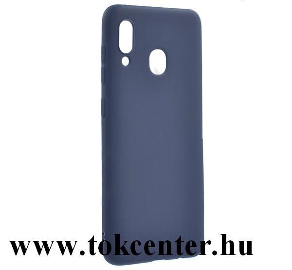 Samsung Galaxy A30 (SM-A305F) Szilikon telefonvédő (matt) SÖTÉTKÉK