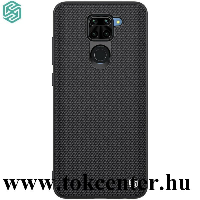 Xiaomi Redmi Note 9 NILLKIN TEXTURED műanyag telefonvédő (közepesen ütésálló, szilikon keret, 3D minta) FEKETE