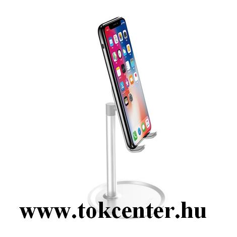 HOCO PH15 asztali tartó (állvány, 360°-ban forgatható, alumínium, 100 x 100 x 160 mm) EZÜST