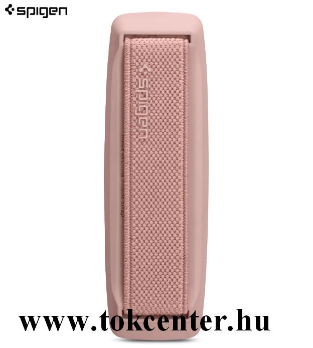 SPIGEN FLEX STRAP asztali tartó / kitámasztó (univerzális, készülékre ragasztható, ujjra húzható) ROZÉARANY (AMP01143)