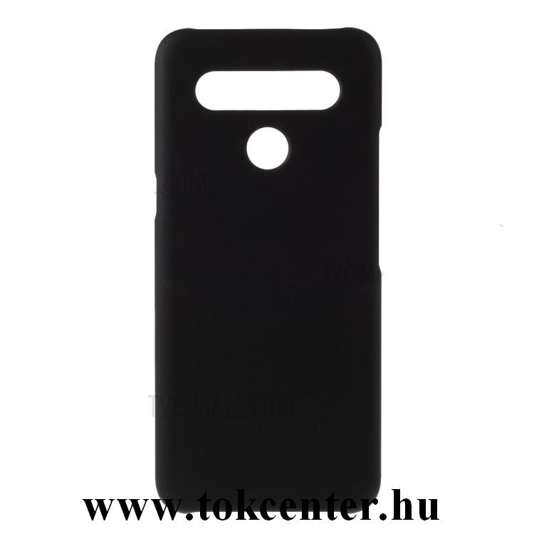 LG K41S (K410S) Műanyag telefonvédő (gumírozott) FEKETE