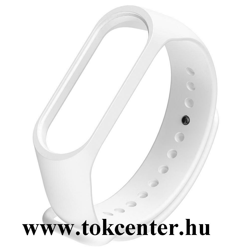 Xiaomi Mi Band 5 Pótszíj (szilikon, állítható) FEHÉR
