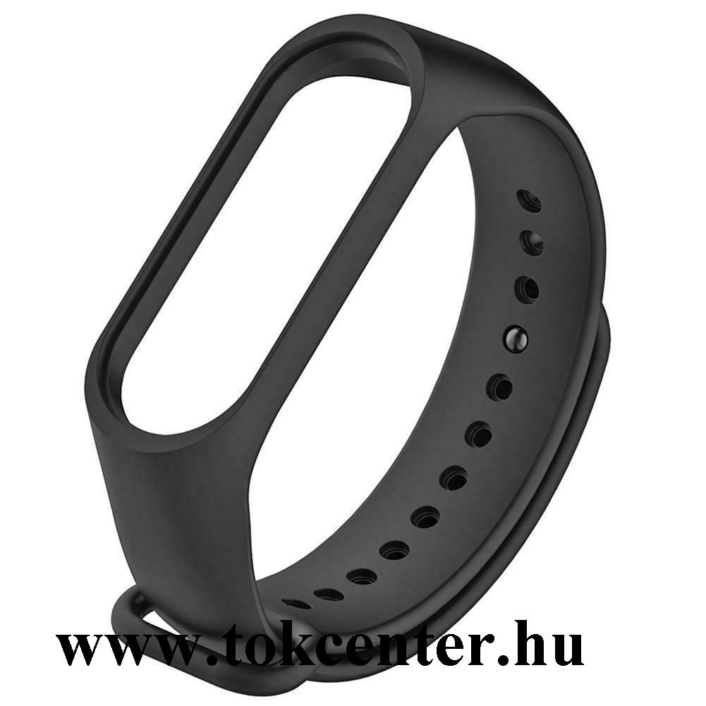 Xiaomi Mi Band 5 Pótszíj (szilikon, állítható) FEKETE