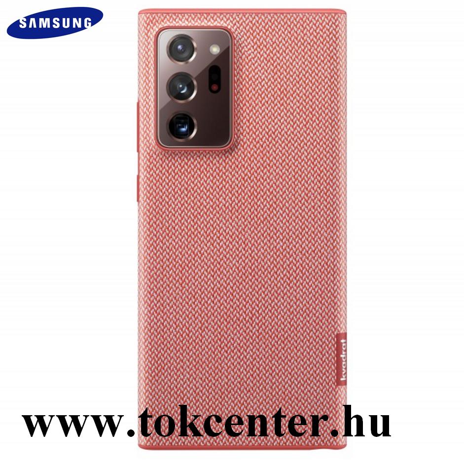 Samsung Galaxy Note 20 Ultra (SM-N985F) / Note 20 Ultra 5G (SM-N986F) Gyári Műanyag telefonvédő (Alcantara textilbevonat) PIROS (EF-XN985FREGEU)