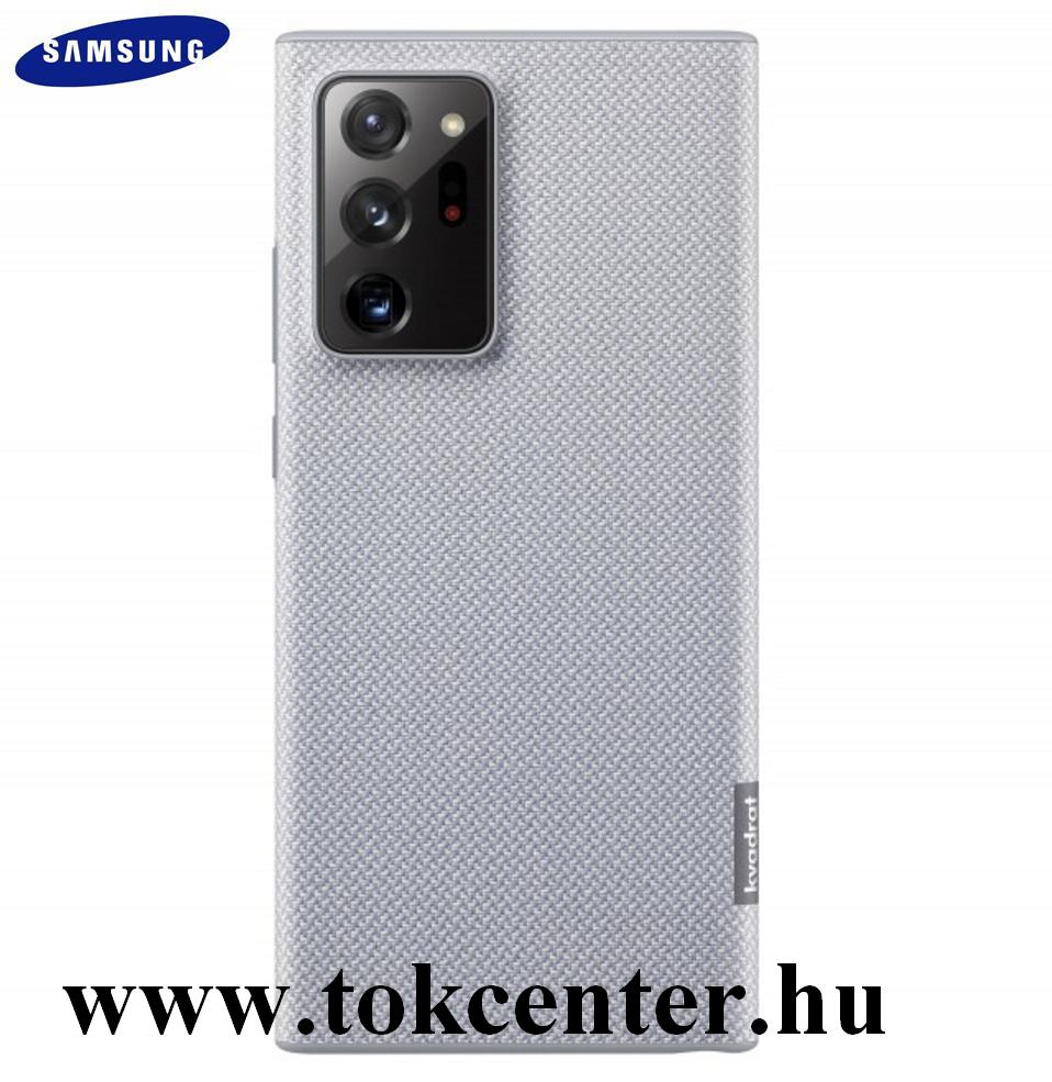 Samsung Galaxy Note 20 Ultra (SM-N985F) / Note 20 Ultra 5G (SM-N986F) Gyári Műanyag telefonvédő (Alcantara textilbevonat) SÖTÉTSZÜRKE (EF-XN985FJEGEU)