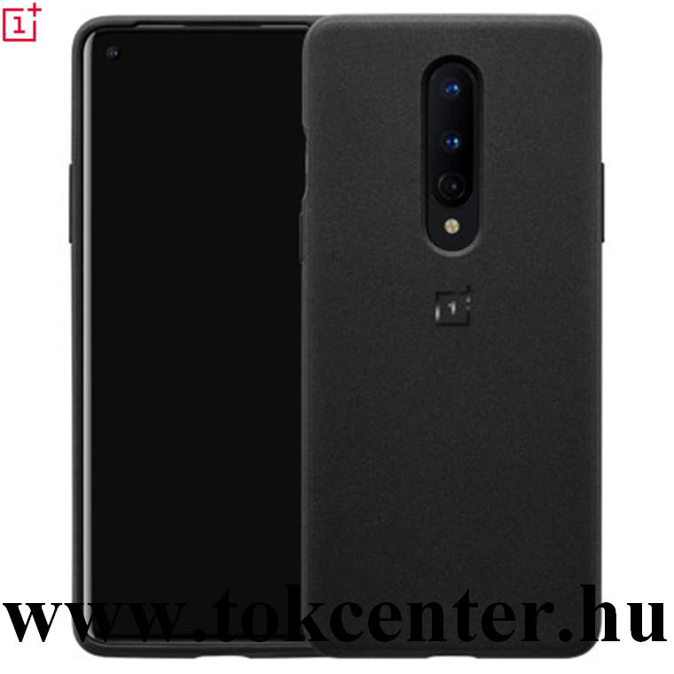 OnePlus 8 5G Gyári Műanyag telefonvédő (szilikon keret, ultravékony) FEKETE (5431100137)