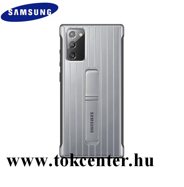 Samsung Galaxy Note 20 (SM-N980F) / Note 20 5G (SM-N981F) Gyári Műanyag telefonvédő (dupla rétegű, gumírozott, asztali tartó funkció) EZÜST (EF-RN980CSEGEU)