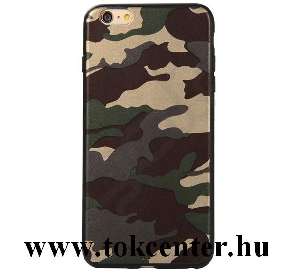 Apple iPhone 6 Plus 5.5 /Apple iPhone 6S Plus 5.5 Telefonvédő gumi / szilikon (terepminta) ZÖLD