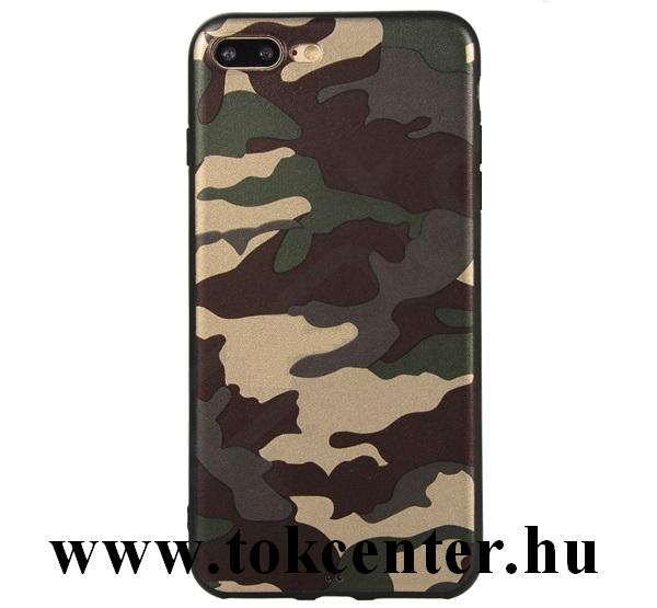 Apple iPhone 7 Plus 5.5 /Apple iPhone 8 Plus 5.5 Telefonvédő gumi / szilikon (terepminta) ZÖLD