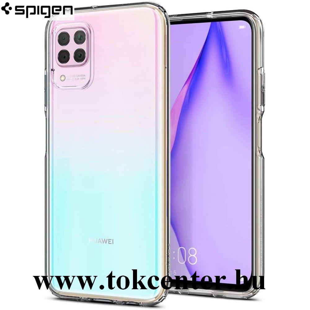 Huawei P40 Lite 4G / Nova 6 SE SPIGEN LIQUID CRYSTAL szilikon telefonvédő (közepesen ütésálló, légpárnás sarok) ÁTLÁTSZÓ (ACS00973)