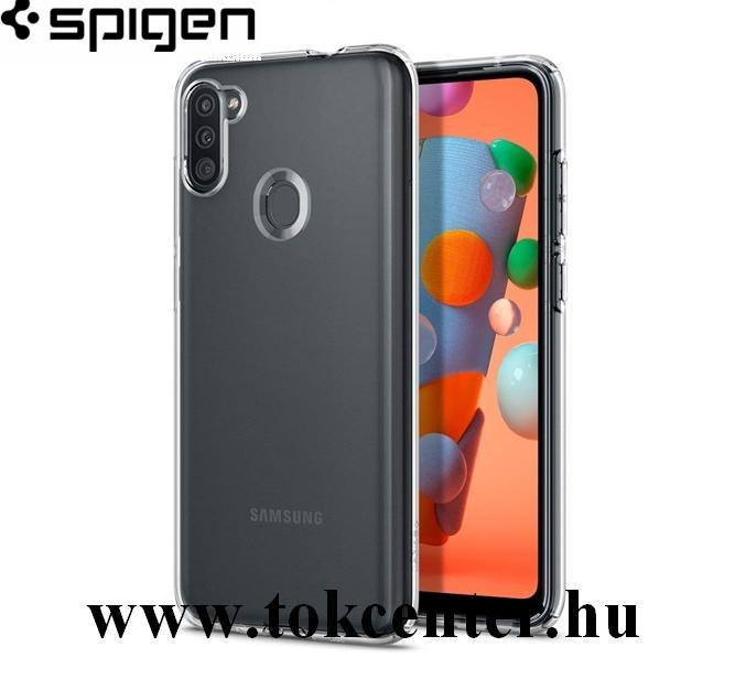 Samsung Galaxy A11 (SM-A115F) SPIGEN LIQUID CRYSTAL szilikon telefonvédő (közepesen ütésálló, légpárnás sarok) ÁTLÁTSZÓ (ACS00856)
