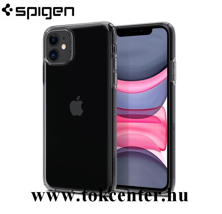 Apple iPhone 11 SPIGEN LIQUID CRYSTAL szilikon telefonvédő (közepesen ütésálló, légpárnás sarok) FÜSTSZÍNŰ (076CS27180)