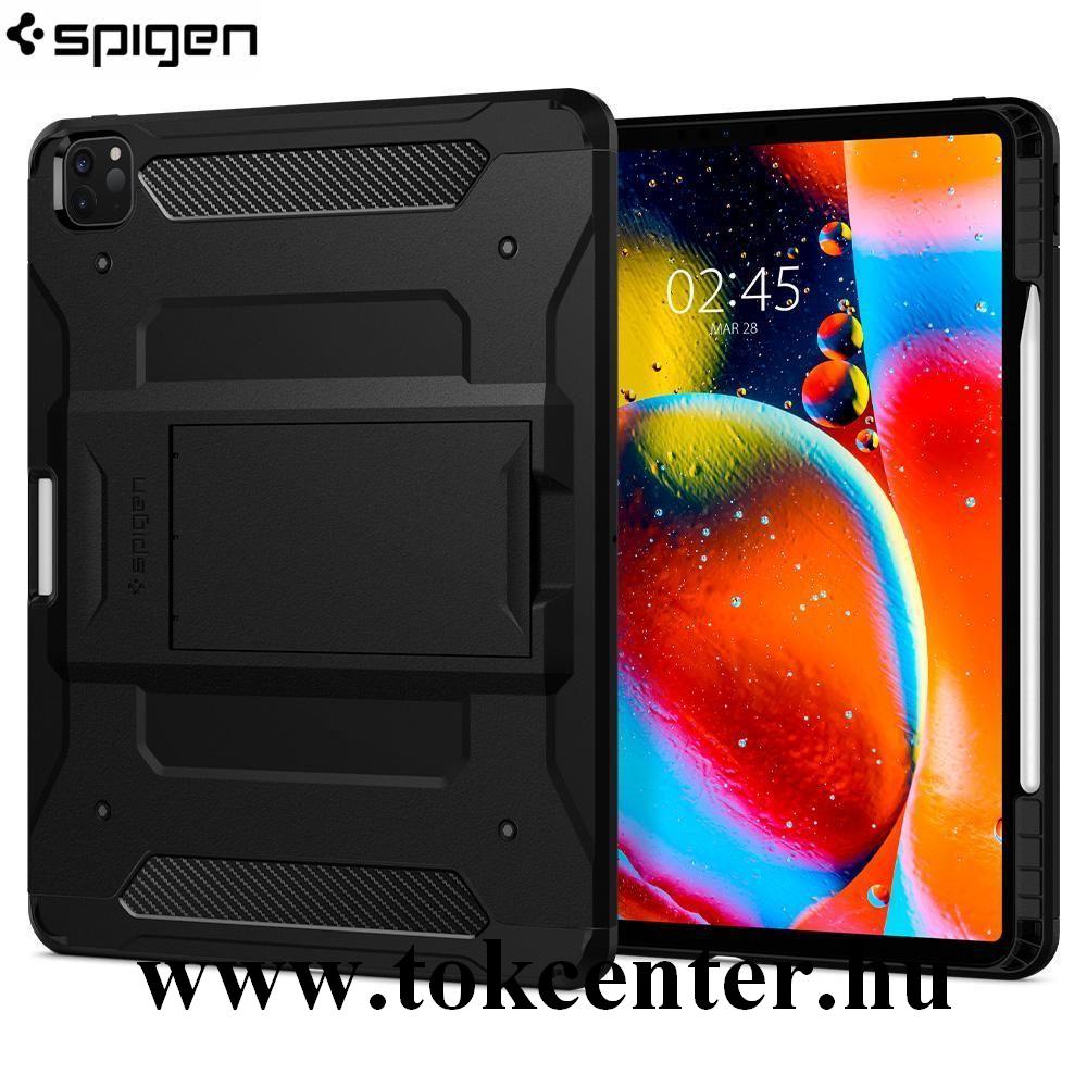 Apple IPAD Pro 11 (2018) / Apple IPAD Pro 11 (2020) SPIGEN TOUGH ARMOR szilikon telefonvédő (közepesen ütésálló, műanyag hátlap, légpárnás sarok, kitámasztó) FEKETE (ACS01021)
