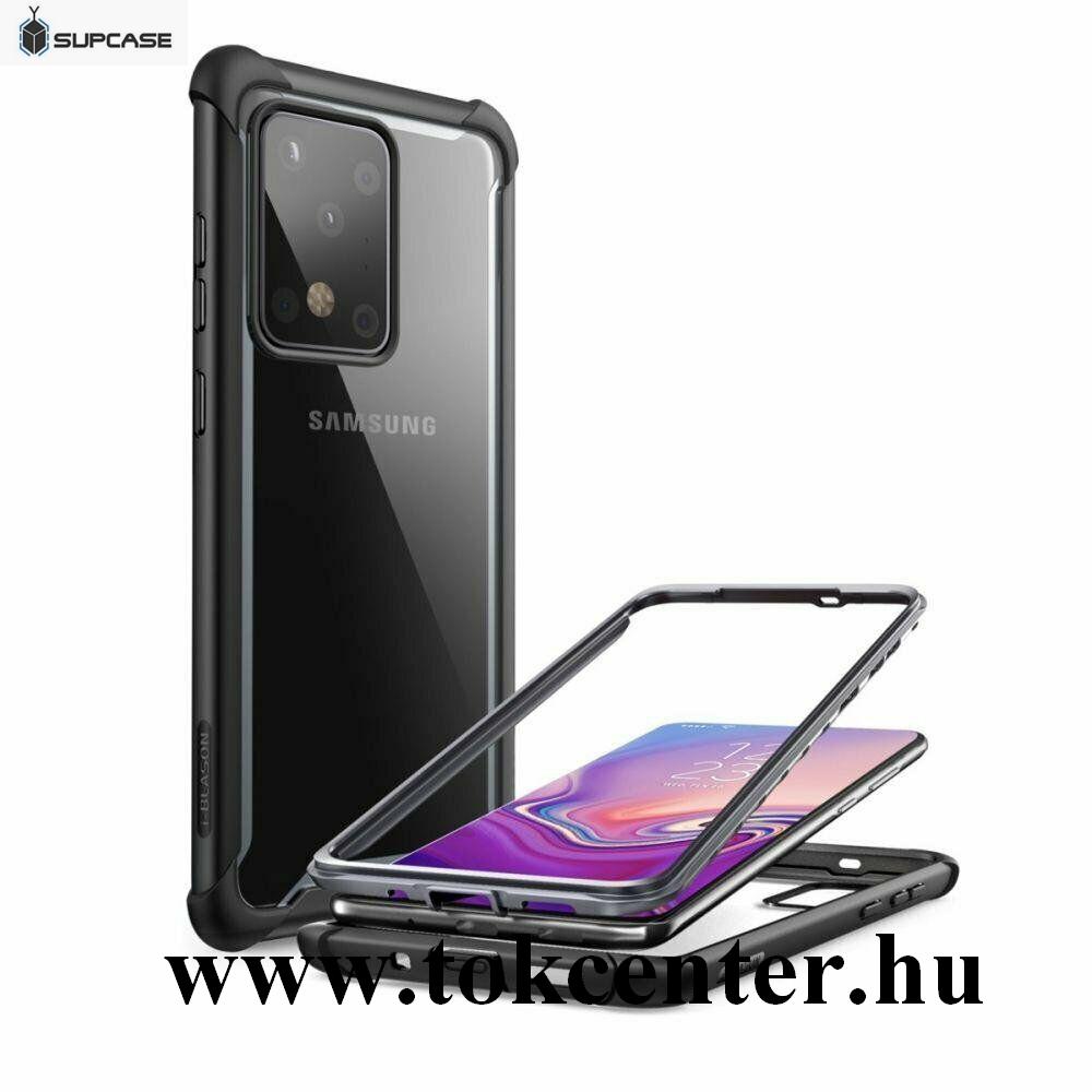 Samsung Galaxy S20 Ultra (SM-G988F) / S20 Ultra 5G (SM-G988B) SUPCASE IBLSN szilikon telefonvédő (közepesen ütésálló, légpárnás sarok, akril hátlap) FEKETE