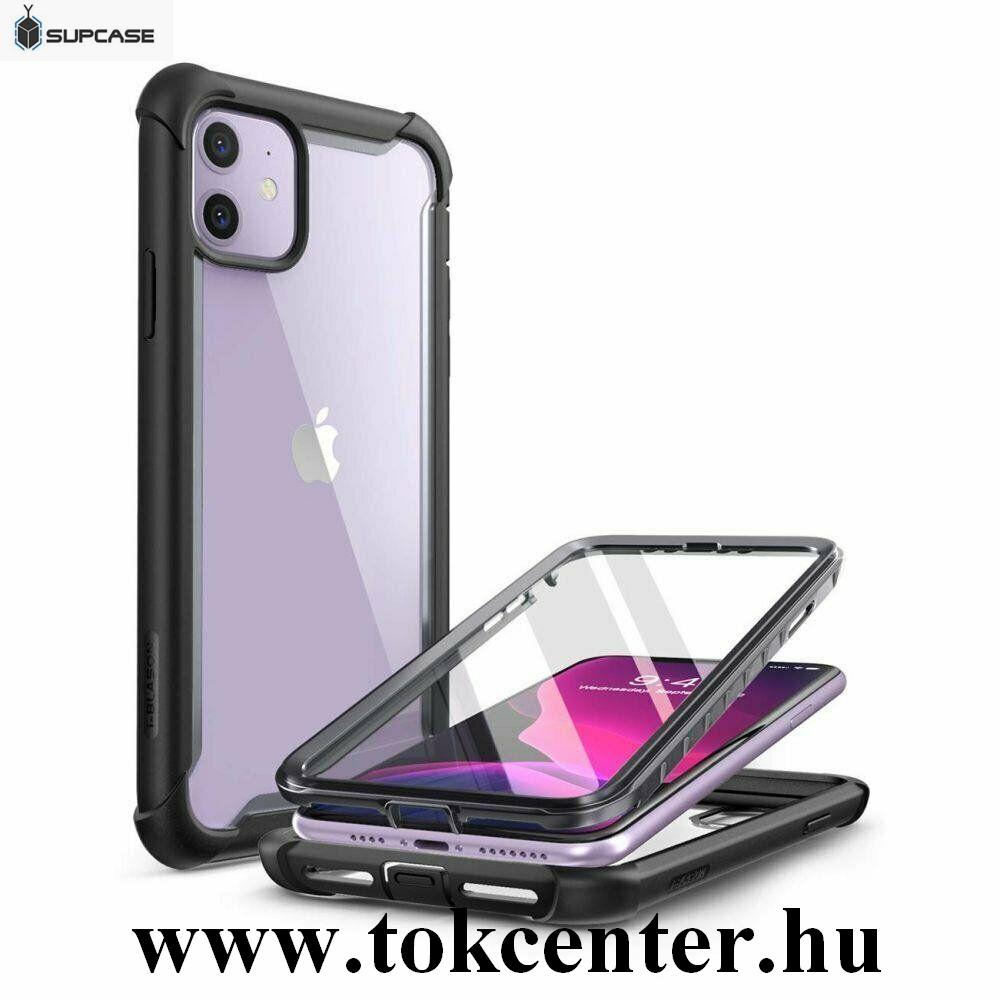 Apple iPhone 11 SUPCASE IBLSN szilikon telefonvédő (közepesen ütésálló, légpárnás sarok, műanyag előlap, akril hátlap) FEKETE