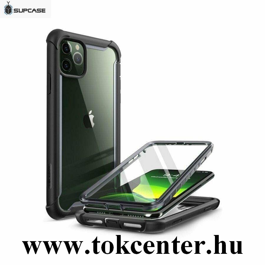 Apple iPhone 11 Pro Max SUPCASE IBLSN szilikon telefonvédő (közepesen ütésálló, légpárnás sarok, műanyag előlap, akril hátlap) FEKETE