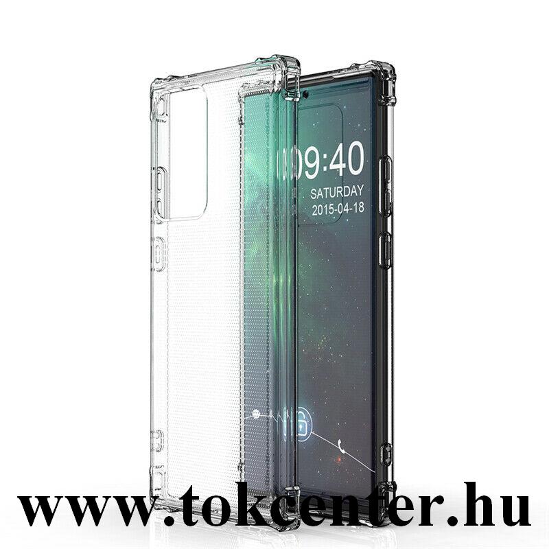 Samsung Galaxy Note 20 (SM-N980F) / Note 20 5G (SM-N981F) Szilikon telefonvédő (közepesen ütésálló, légpárnás sarok) ÁTLÁTSZÓ