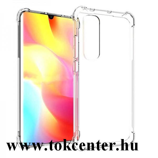 Xiaomi Mi Note 10 Lite Szilikon telefonvédő (közepesen ütésálló, légpárnás sarok) ÁTLÁTSZÓ