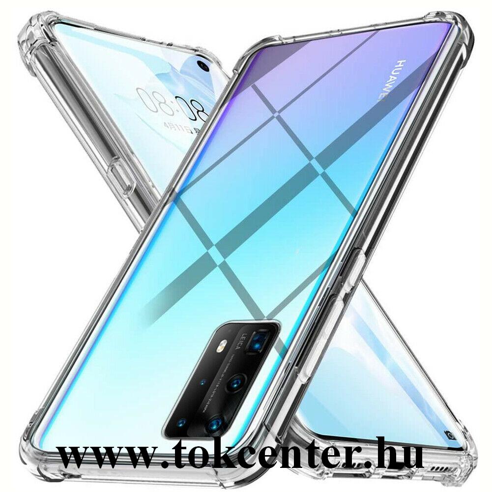 Huawei P40 Pro 5G / Huawei P40 Pro+ 5G Szilikon telefonvédő (közepesen ütésálló, légpárnás sarok) ÁTLÁTSZÓ