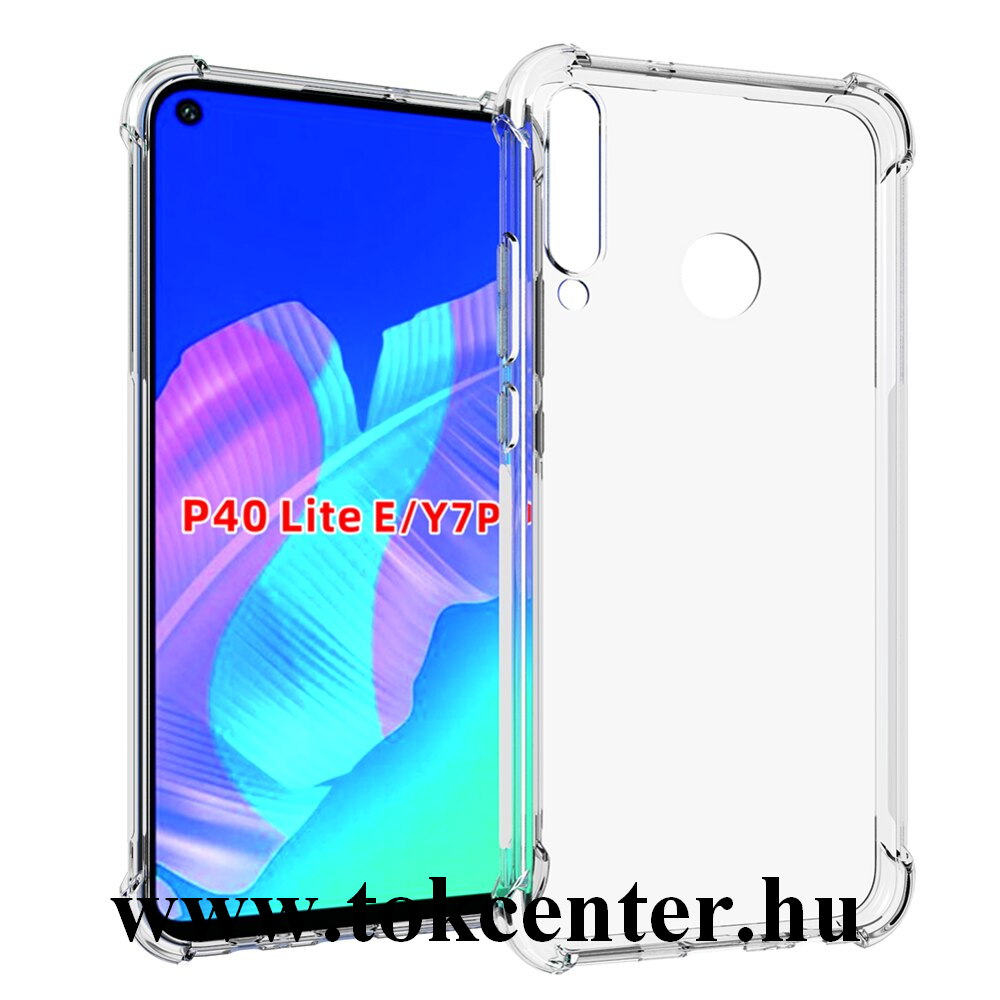 Huawei P40 Lite E / Y7p Szilikon telefonvédő (közepesen ütésálló, légpárnás sarok) ÁTLÁTSZÓ