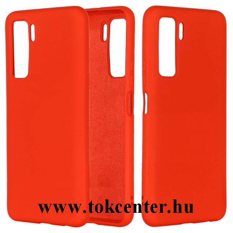 Huawei P40 Lite 5G / nova 7 SE Szilikon telefonvédő (matt) PIROS