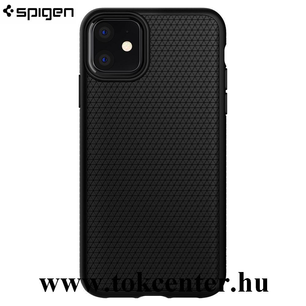 Apple iPhone 11 SPIGEN LIQUID AIR szilikon telefonvédő (rombusz minta) FEKETE (076CS27184)