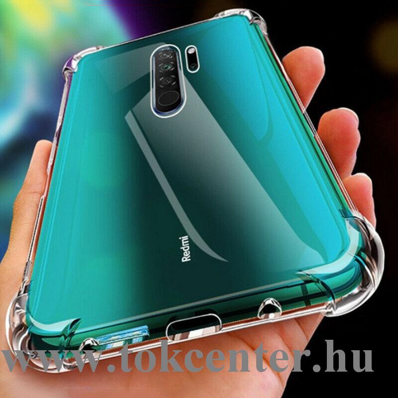 Xiaomi Redmi 9 Szilikon telefonvédő (közepesen ütésálló, légpárnás sarok) ÁTLÁTSZÓ