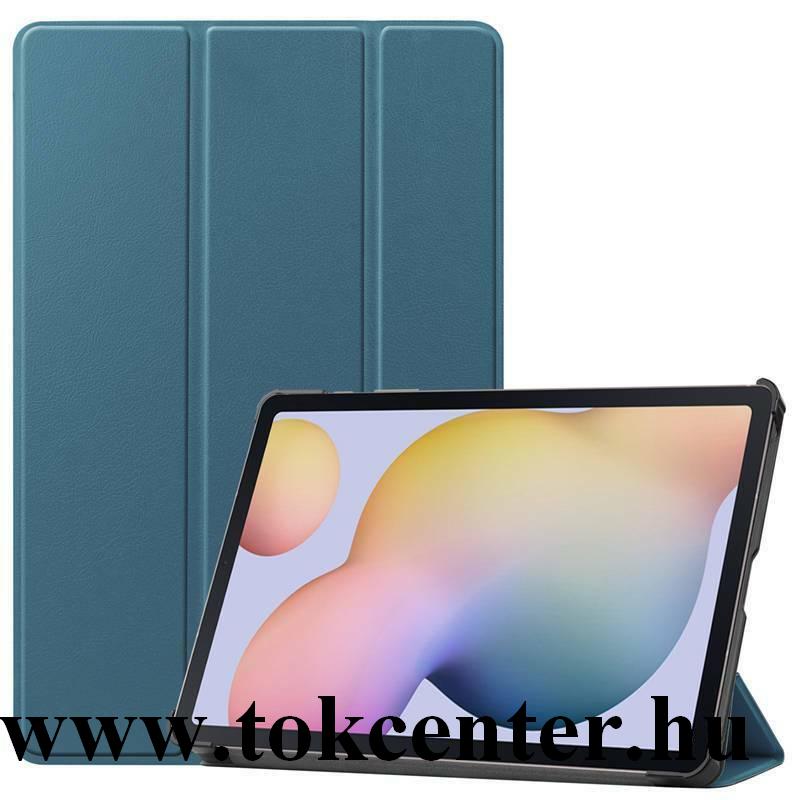 Samsung Galaxy Tab S7 LTE 5G (SM-T876) Tok álló, bőr hatású (aktív flip, oldalra nyíló, TRIFOLD asztali tartó funkció) VILÁGOSZÖLD