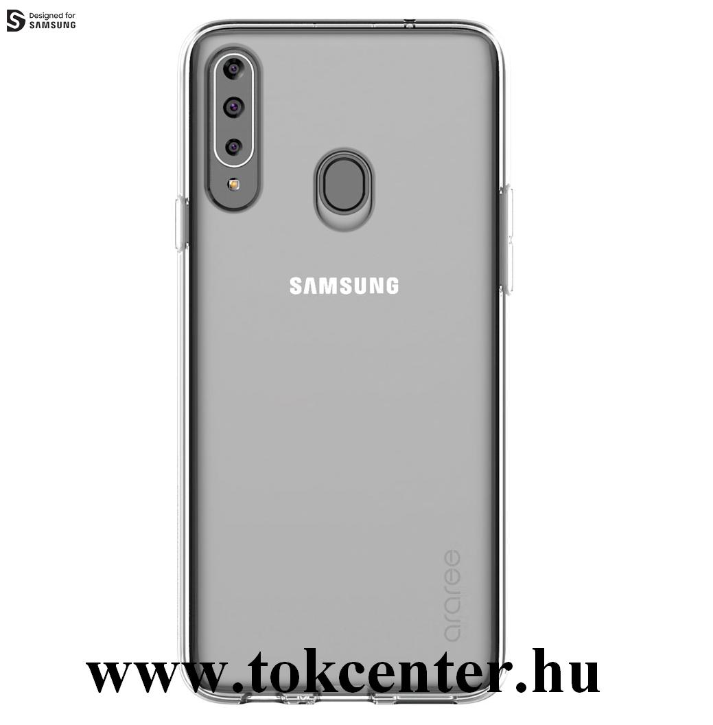 Samsung Galaxy A20s (SM-A207F) Szilikon telefonvédő (közepesen ütésálló, légpárnás sarok) ÁTLÁTSZÓ (GP-FPA207KDA_TR Designed for SAMSUNG)