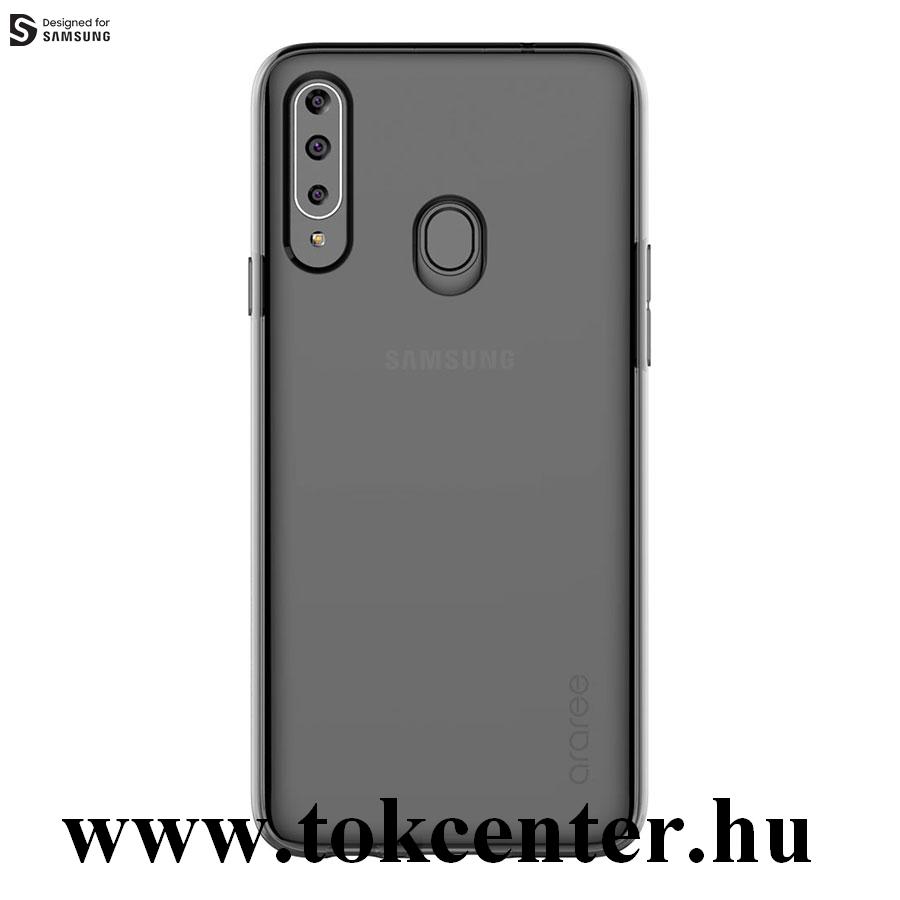 Samsung Galaxy A20s (SM-A207F) Szilikon telefonvédő (közepesen ütésálló, légpárnás sarok) FEKETE (GP-FPA207KDA_B Designed for SAMSUNG)