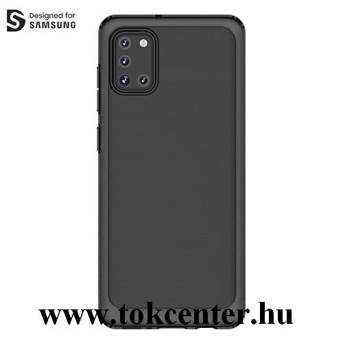 Samsung Galaxy A31 (SM-A315F) Szilikon telefonvédő (közepesen ütésálló, légpárnás sarok) FEKETE (GP-FPA315KDA_B Designed for SAMSUNG)