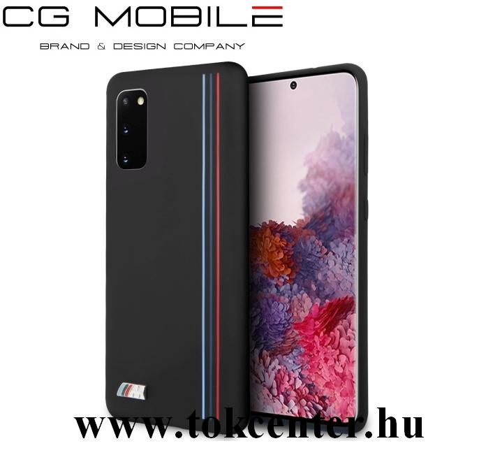 Samsung Galaxy S20 (SM-G980F) /Samsung Galaxy S20 5G (SM-G981U) BMW Stripes M szilikon telefonvédő (ultravékony) FEKETE (BMHCS62SIVTBK)