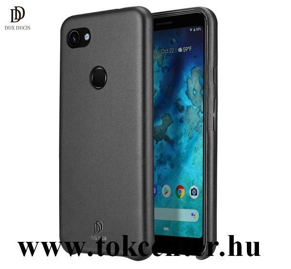 Google Pixel 3a DUX DUCIS SKIN LITE műanyag telefonvédő (bőr hatású) FEKETE
