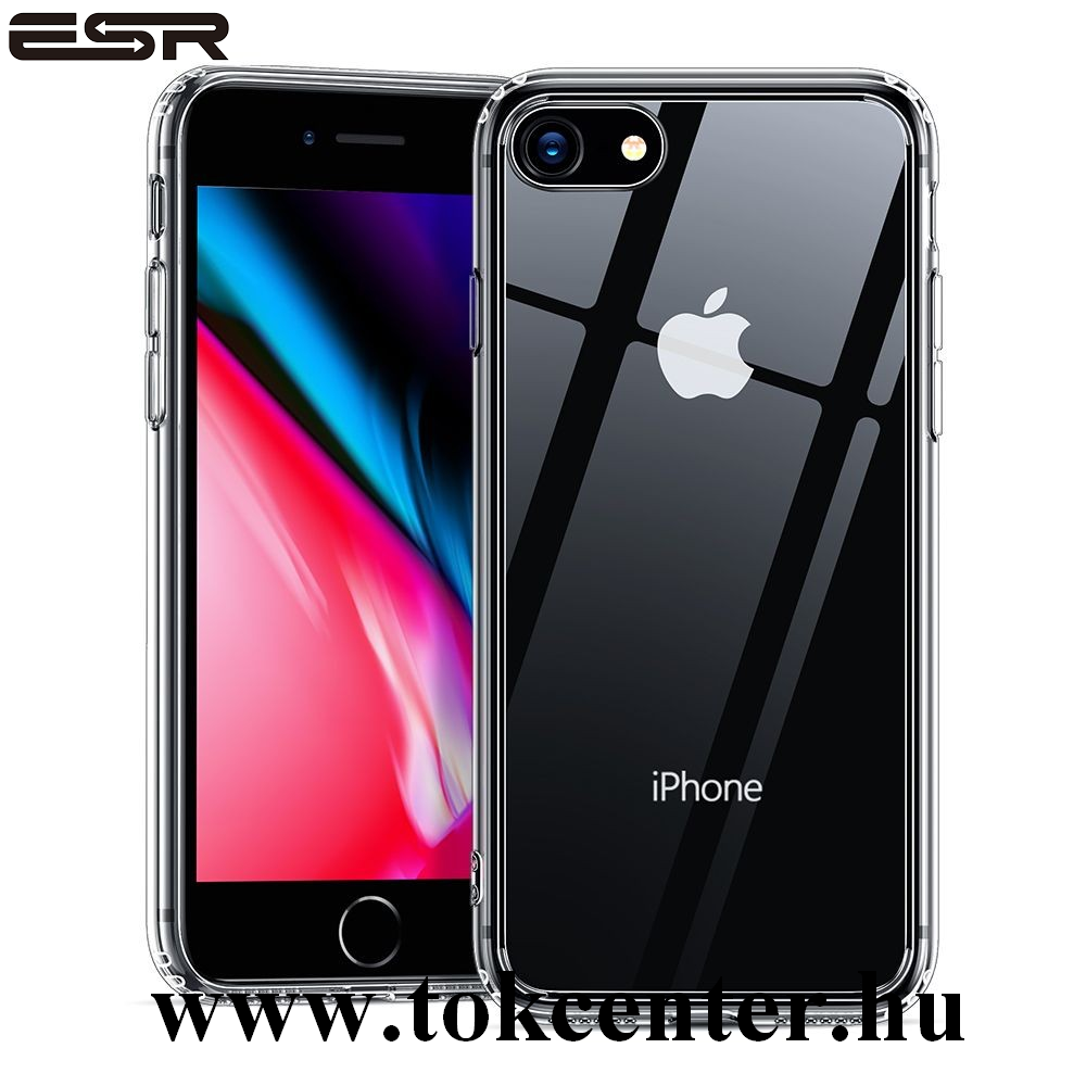 Apple iPhone SE (2020) / iPhone 7 4.7 / iPhone 8 4.7 ESR ICE SHIELD telefonvédő szilikon keret (edzett üveg hátlap) ÁTLÁTSZÓ