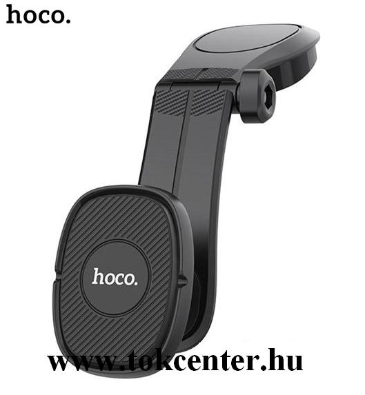 HOCO CA61 autós tartó (tapadókorongos, műszerfalra, mágneses) FEKETE