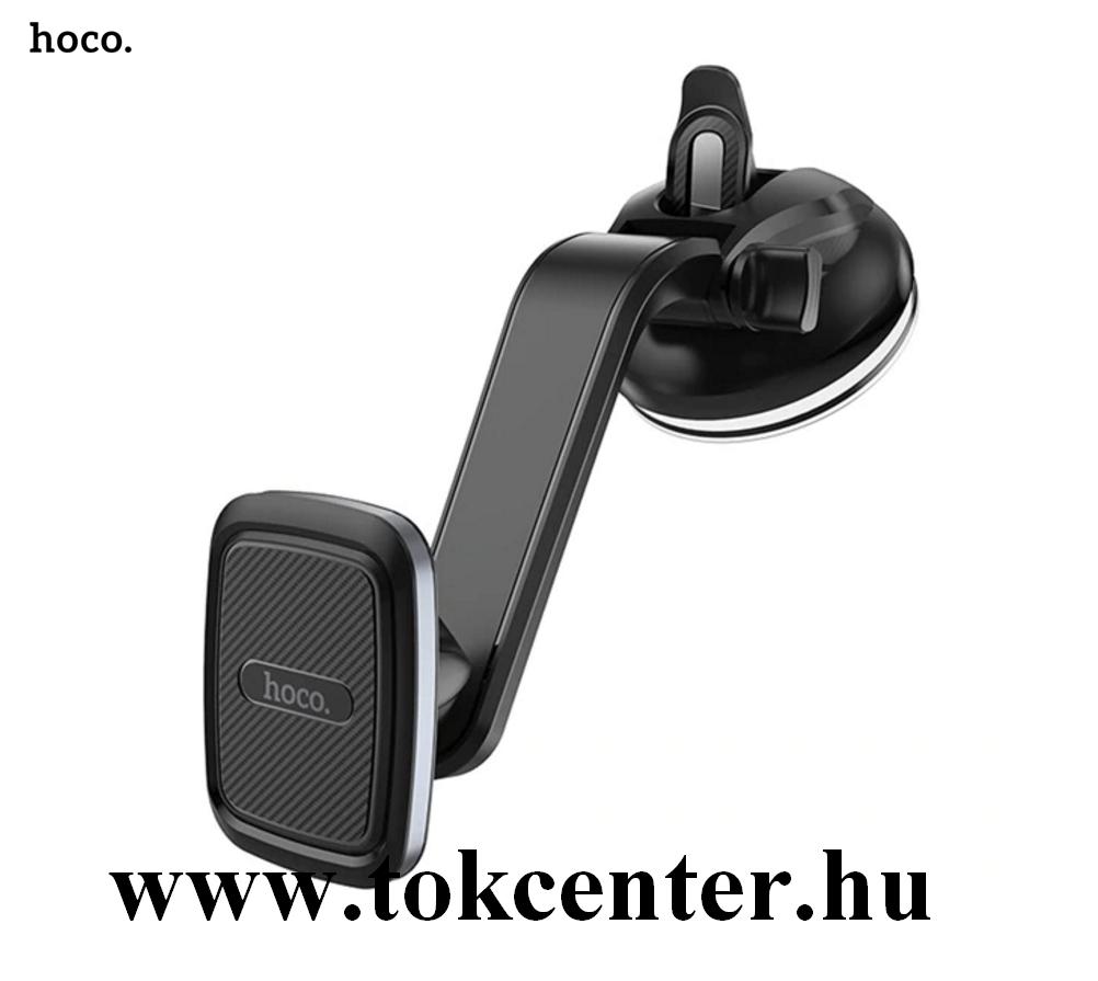 HOCO CA45A autós tartó (tapadókorongos, műszerfalra, szélvédőre, mágneses) FEKETE