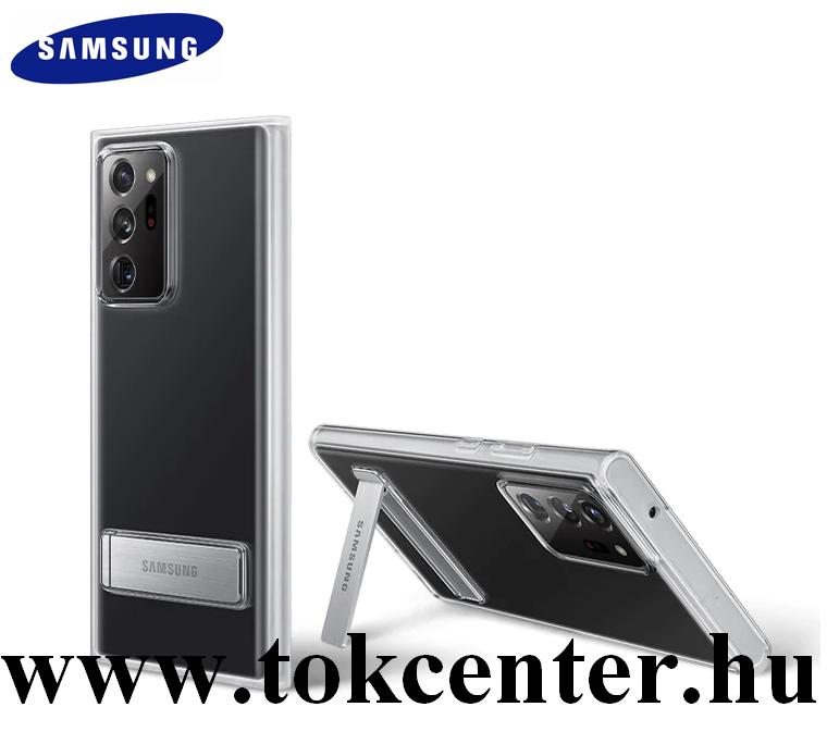 Samsung Galaxy Note 20 Ultra (SM-N985F) / Note 20 Ultra 5G (SM-N986F) Műanyag telefonvédő (dupla rétegű, kitámasztó) ÁTLÁTSZÓ (EF-JN985CTEG)
