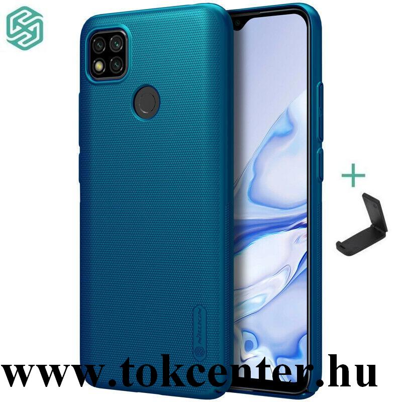 Xiaomi Redmi 9C NILLKIN SUPER FROSTED műanyag telefonvédő (gumírozott, érdes felület + asztali tartó) SÖTÉTKÉK